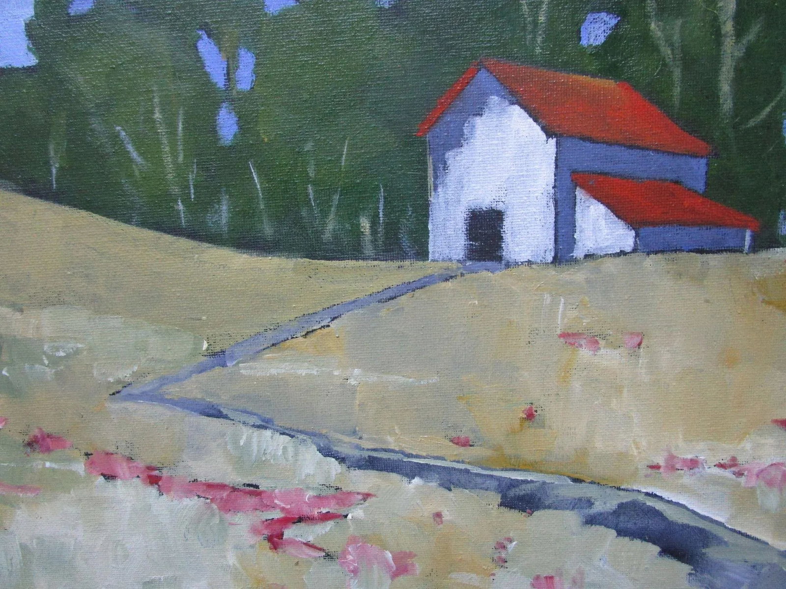 Sonora Hills Barn 16x20 Art Lynne French California Farm Landscape Painting O/C - 3