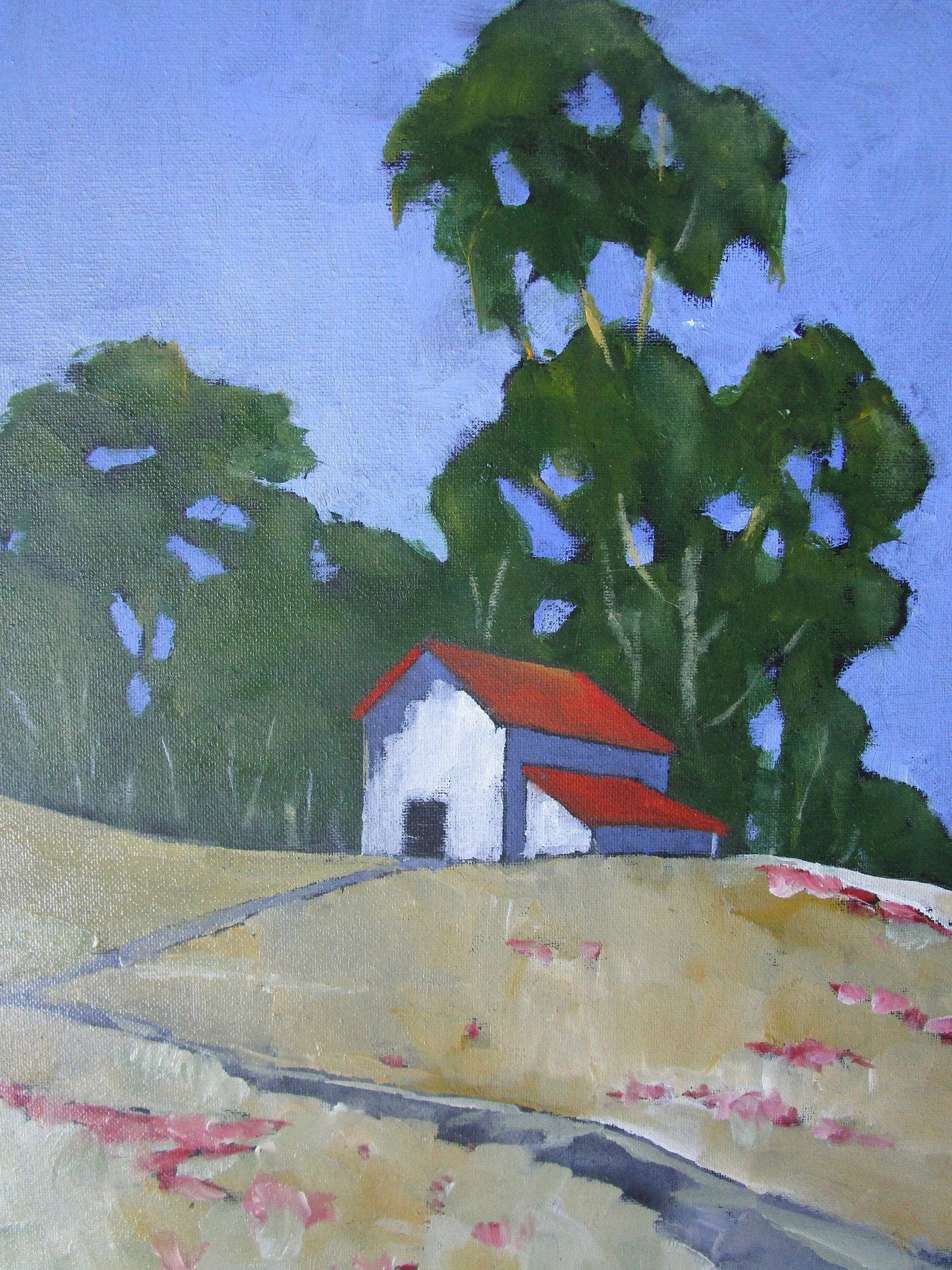 Sonora Hills Barn 16x20 Art Lynne French California Farm Landscape Painting O/C - 7