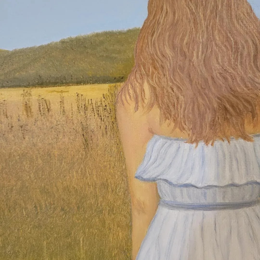 Figure Standing in Field Oil Painting by Susan B. - 6