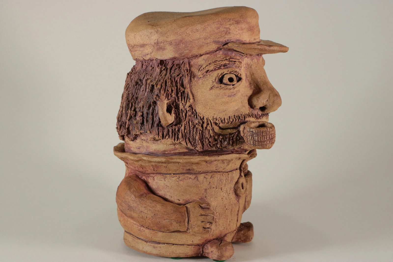 Folk Art Fisherman Studio Pottery Sculpture - 4