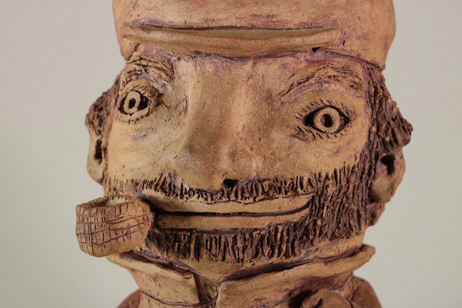 Folk Art Fisherman Studio Pottery Sculpture - 5