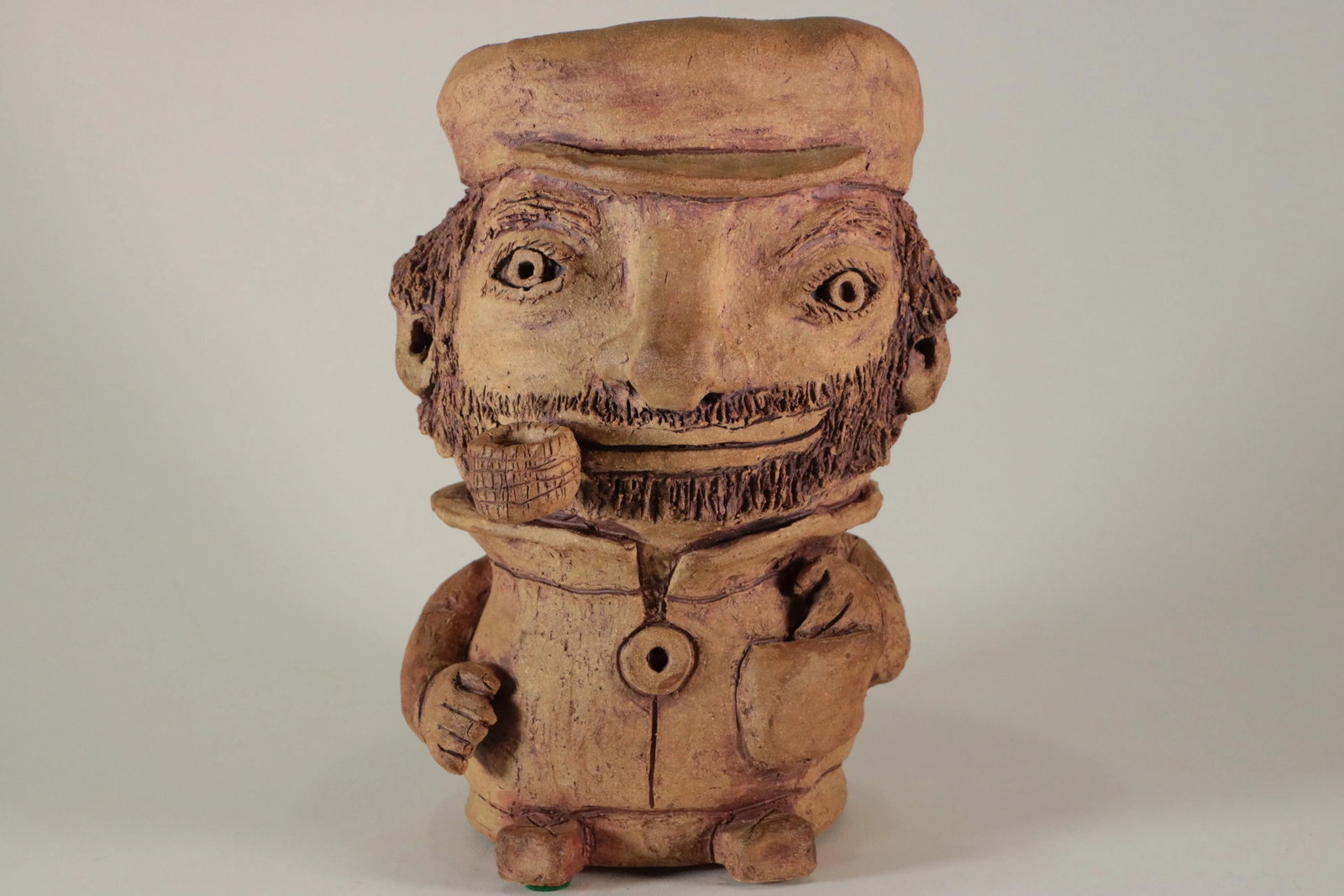 Folk Art Fisherman Studio Pottery Sculpture - 7