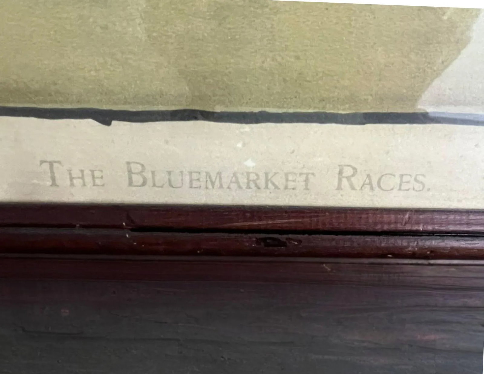 1901 Lithograph of the Bluemarket Horse Races by Cecil Aldin, Framed - 3