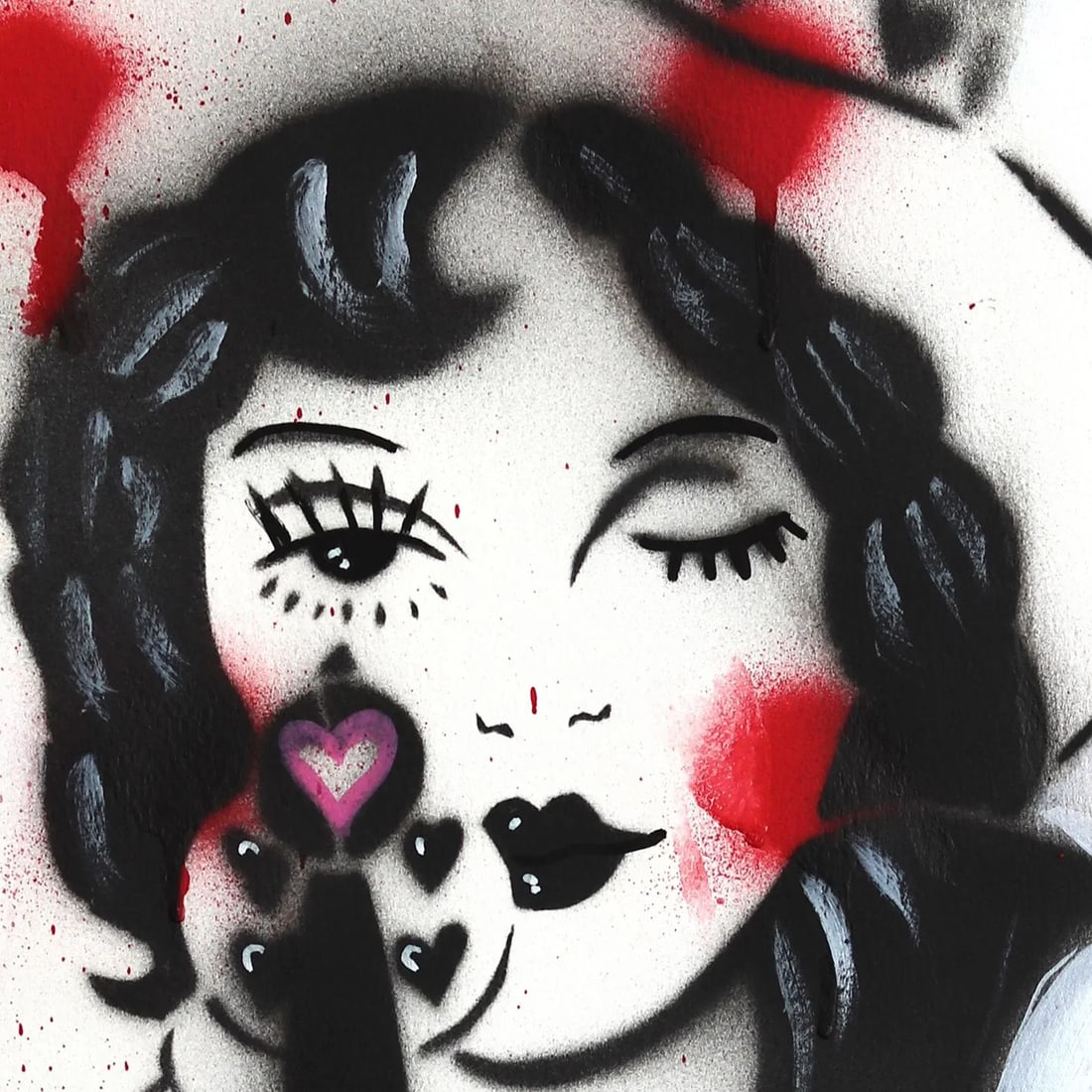 Revenge - Playful Figurative Pin Up Cowgirl Western Mixed Media Original Artwork by Jesse Black - 6