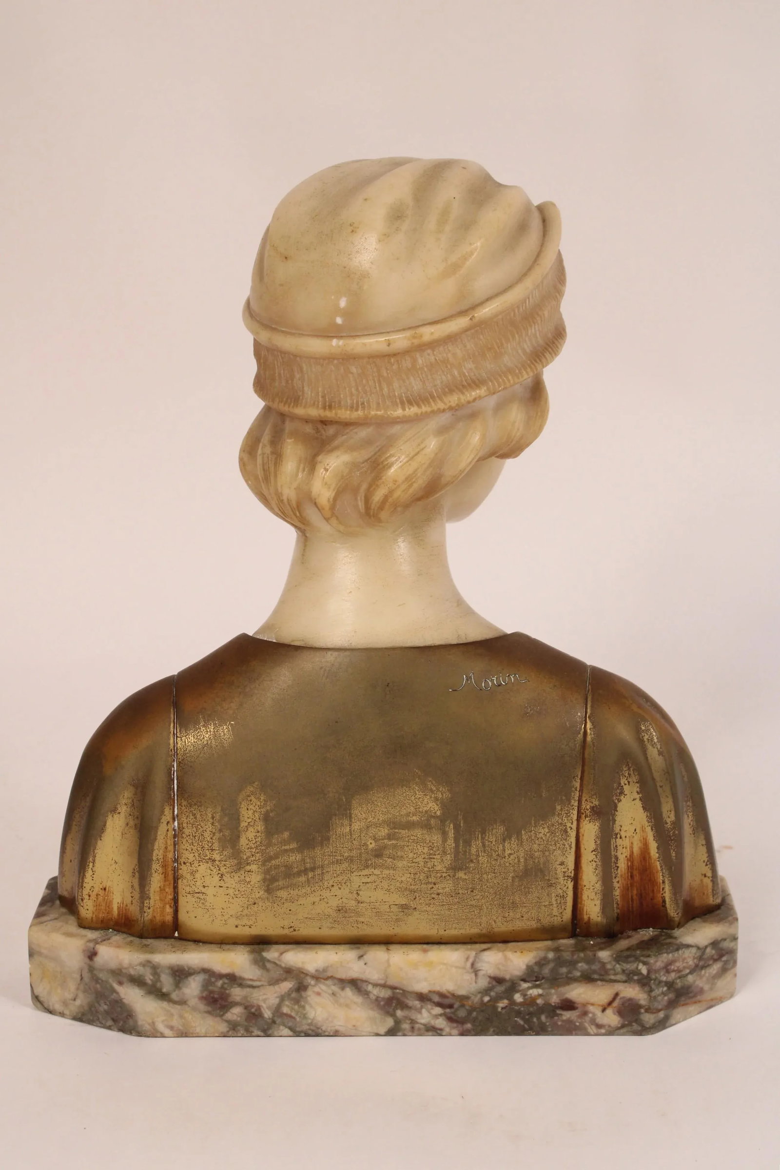 Alabaster and Bronze Sculpture by Georges Morin (1874-1950) - 4