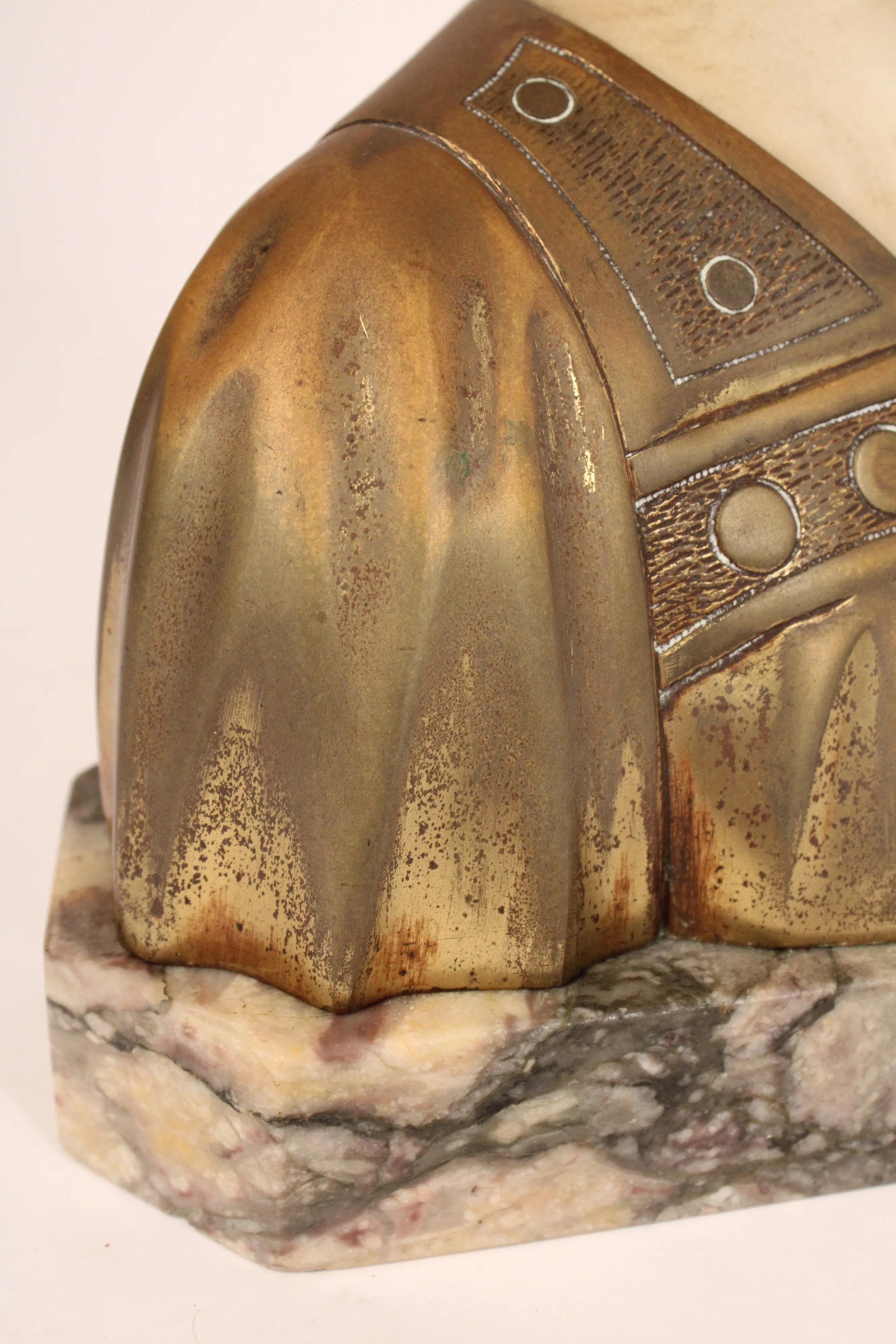 Alabaster and Bronze Sculpture by Georges Morin (1874-1950) - 9