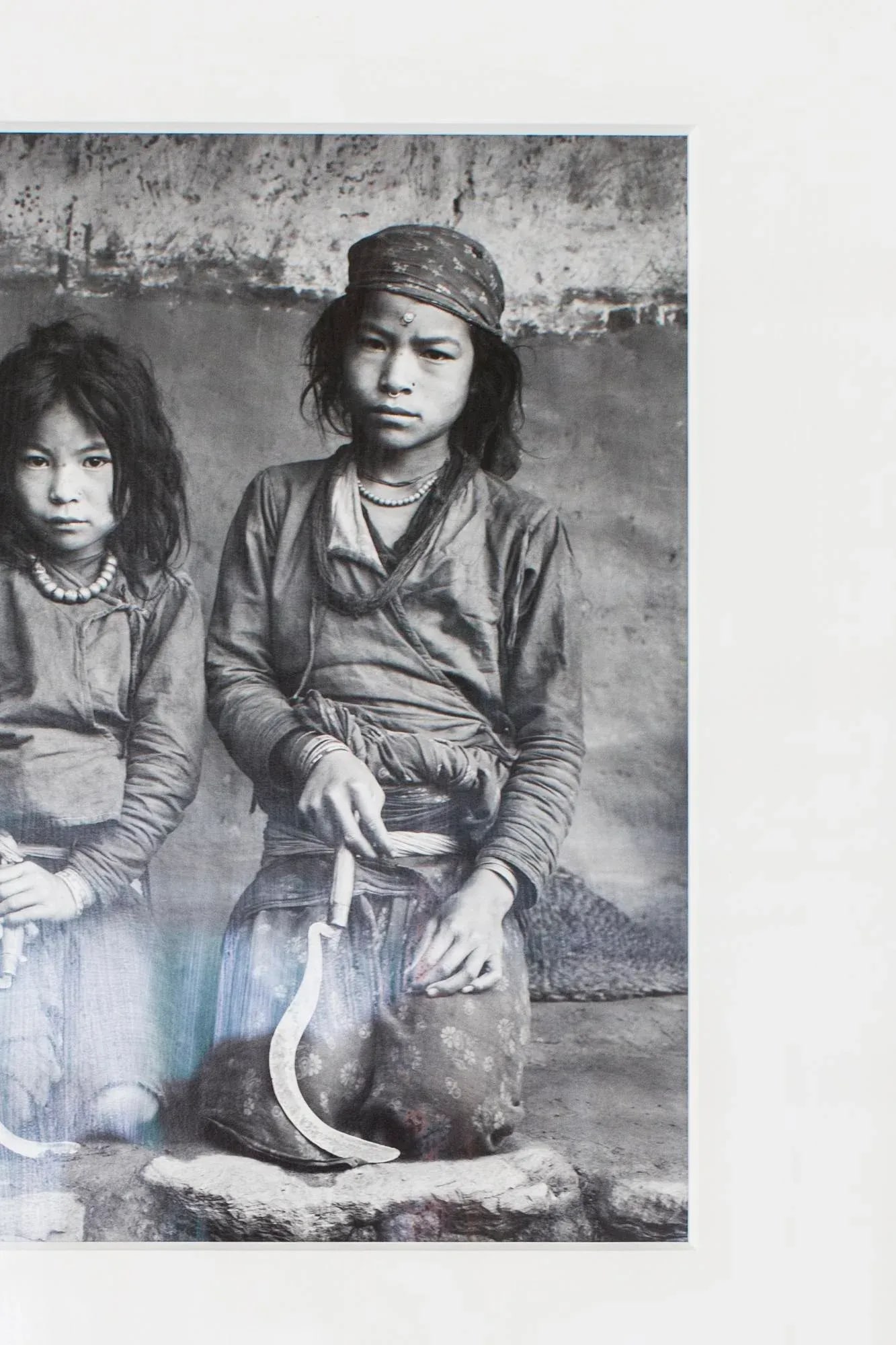 1984 "Sisters Kanchi and Thuli" Figurative Photographic Print 4/25 by Kevin Bubriski, Framed - 2