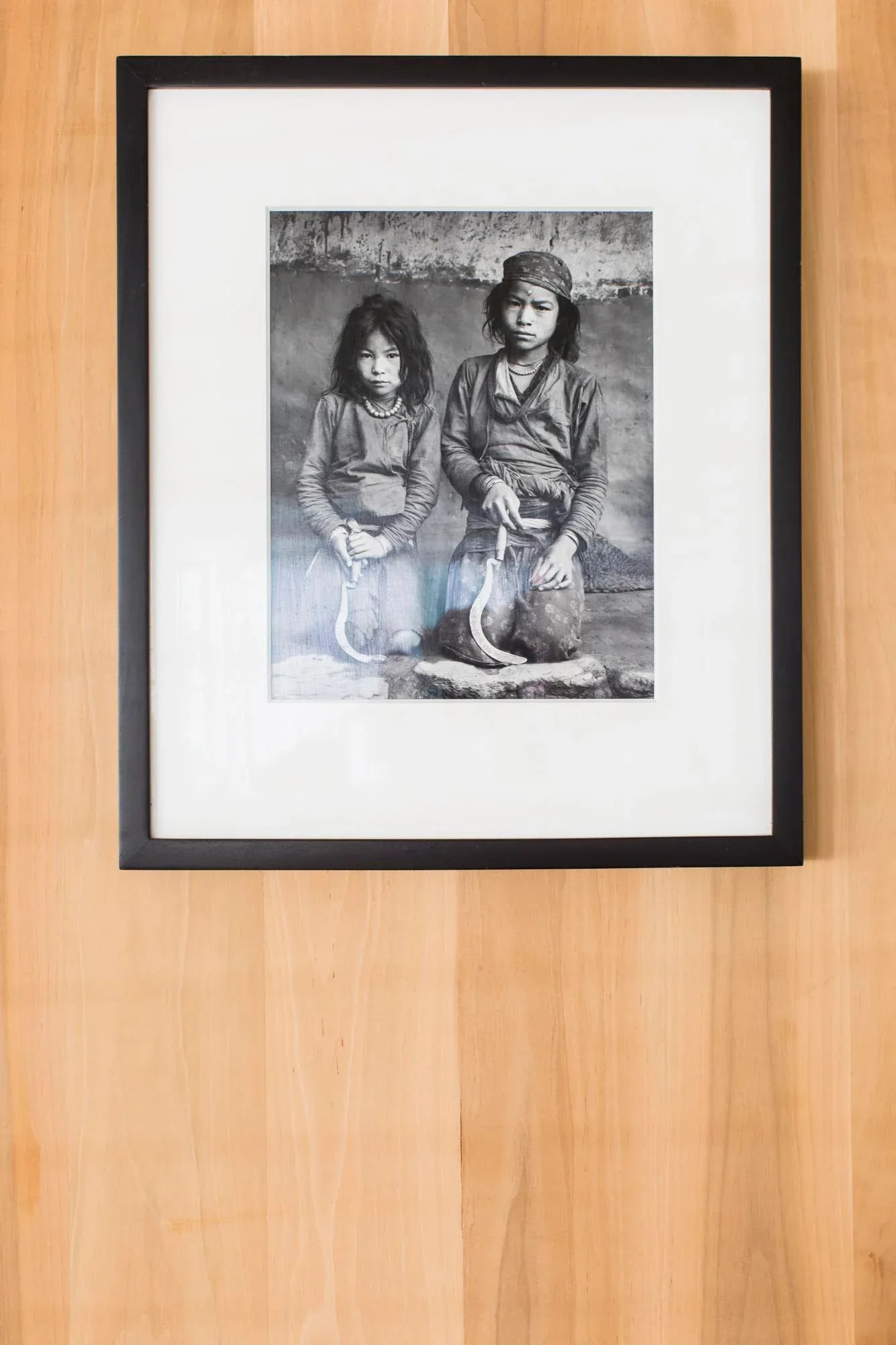 1984 "Sisters Kanchi and Thuli" Figurative Photographic Print 4/25 by Kevin Bubriski, Framed - 4