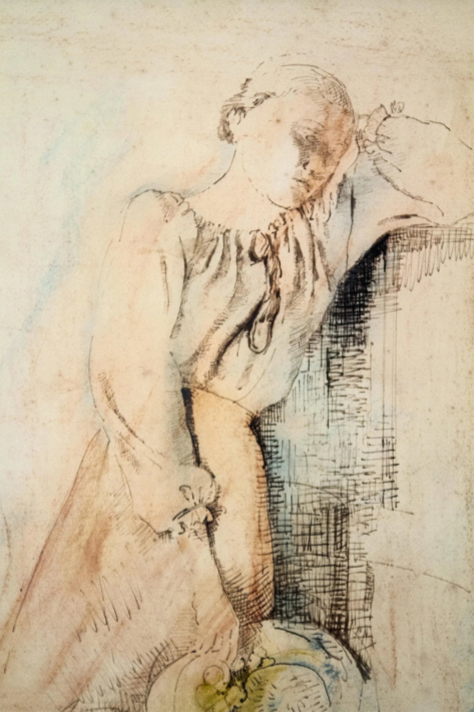1940s Figurative Pastel and Watercolor Painting by Viktor Tischler, Framed - 5