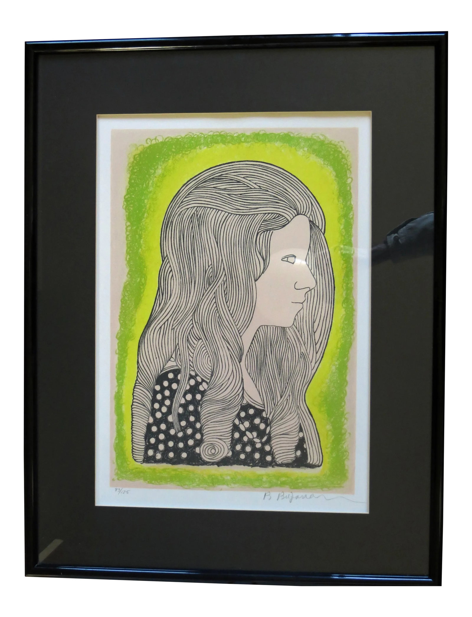 1970s "Laura" Figurative Lithograph by Beniamino Bufano, Framed: Artist: Beniamino Bufano (1889-1970) Title: Laura Year: 1970 Medium: Lithograph Image size: 18 x 12.25 inches Sight size: 19.5 x 13.5 inches. Framed size: 27 x 21 inches Signature: Signed, lower