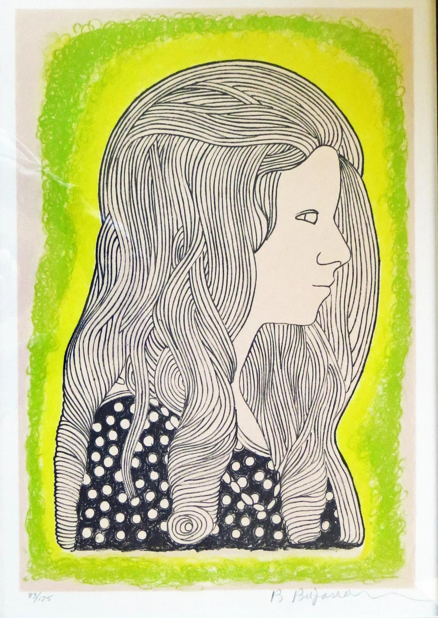 1970s "Laura" Figurative Lithograph by Beniamino Bufano, Framed - 2