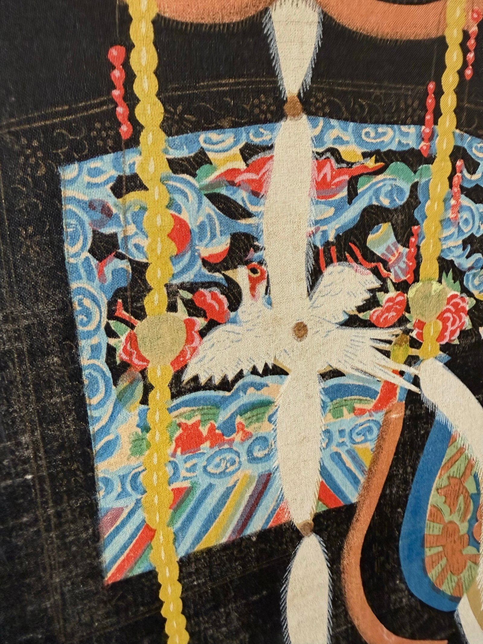 Antique 19th Century Large Framed Late Qing Dynasty Family Portrait - 8