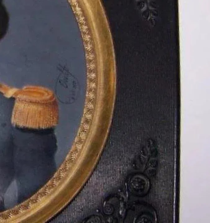 Mid 19th Century Miniature Military Portrait by Joseph-Philippe Oorloft, Framed - 2