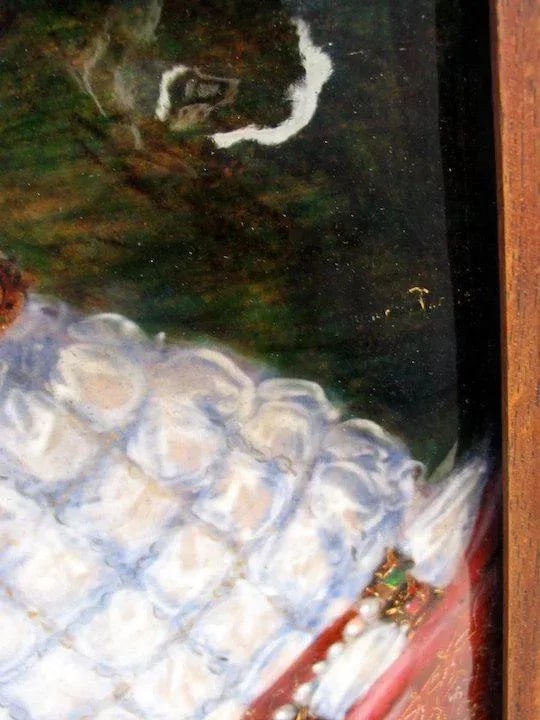 Late 19th Century "Portrait of Elisabeth of Austria" Enamel Painting on Copper by Paul Grandhomme an - 4