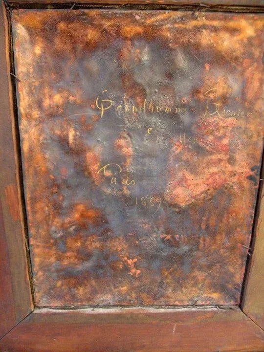 Late 19th Century "Portrait of Elisabeth of Austria" Enamel Painting on Copper by Paul Grandhomme an - 5