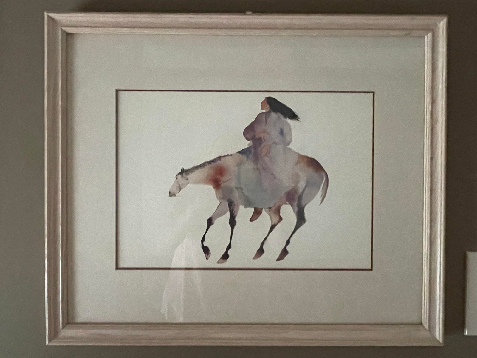 1990s Carol Grigg Native American Watercolor Lithograph Prints - Pair - 2