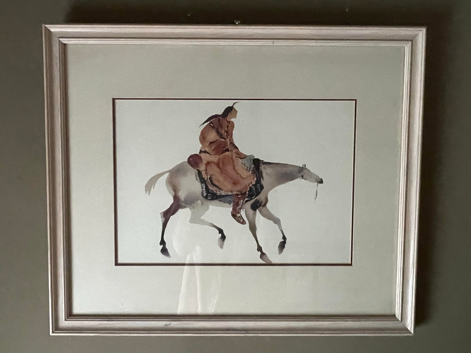 1990s Carol Grigg Native American Watercolor Lithograph Prints - Pair - 3