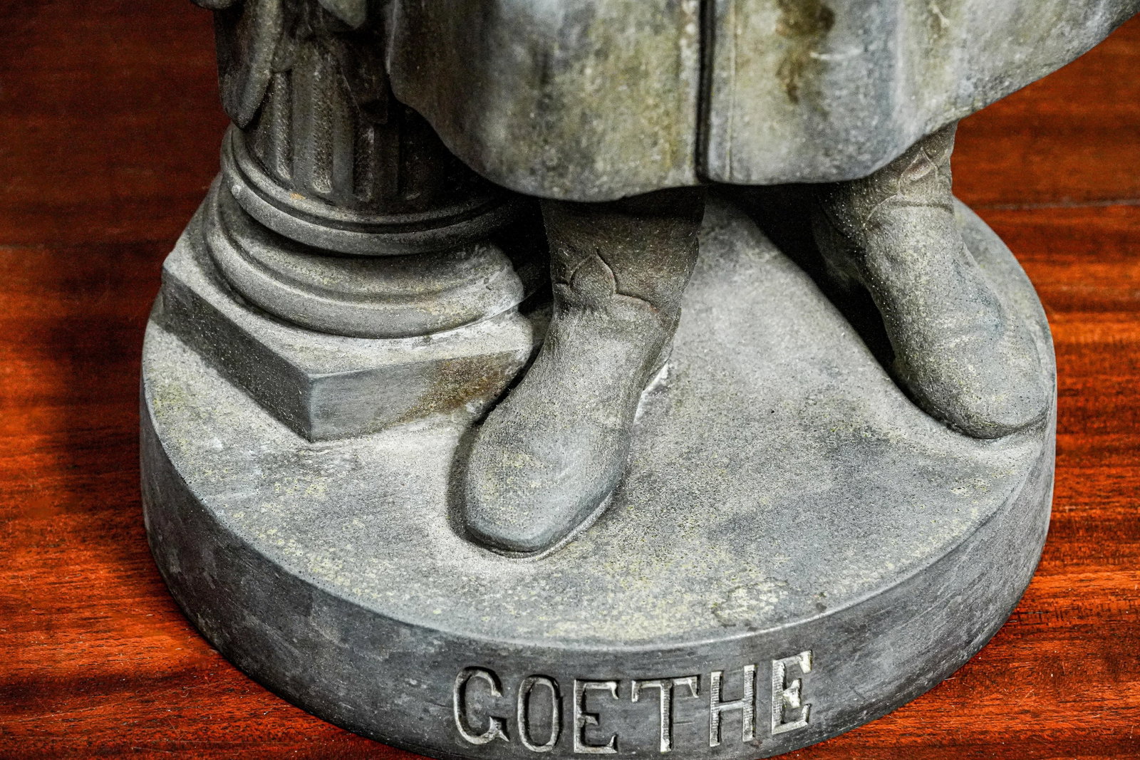 Large Spelter Metal Antique Victorian Statue Sculpture Goethe - 13