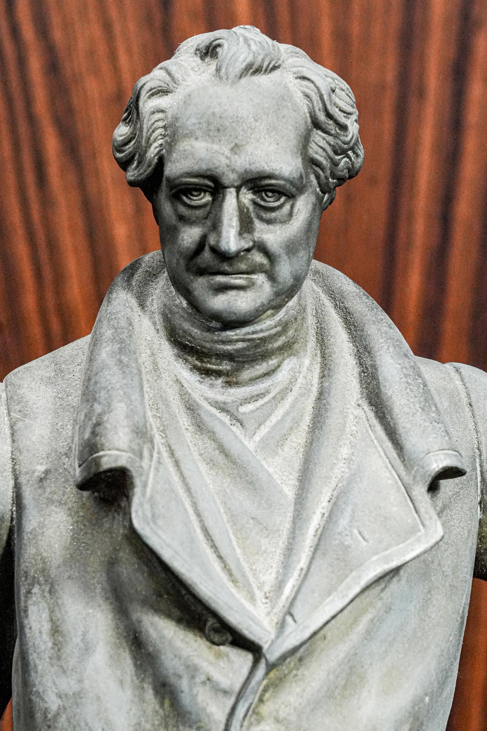 Large Spelter Metal Antique Victorian Statue Sculpture Goethe - 3