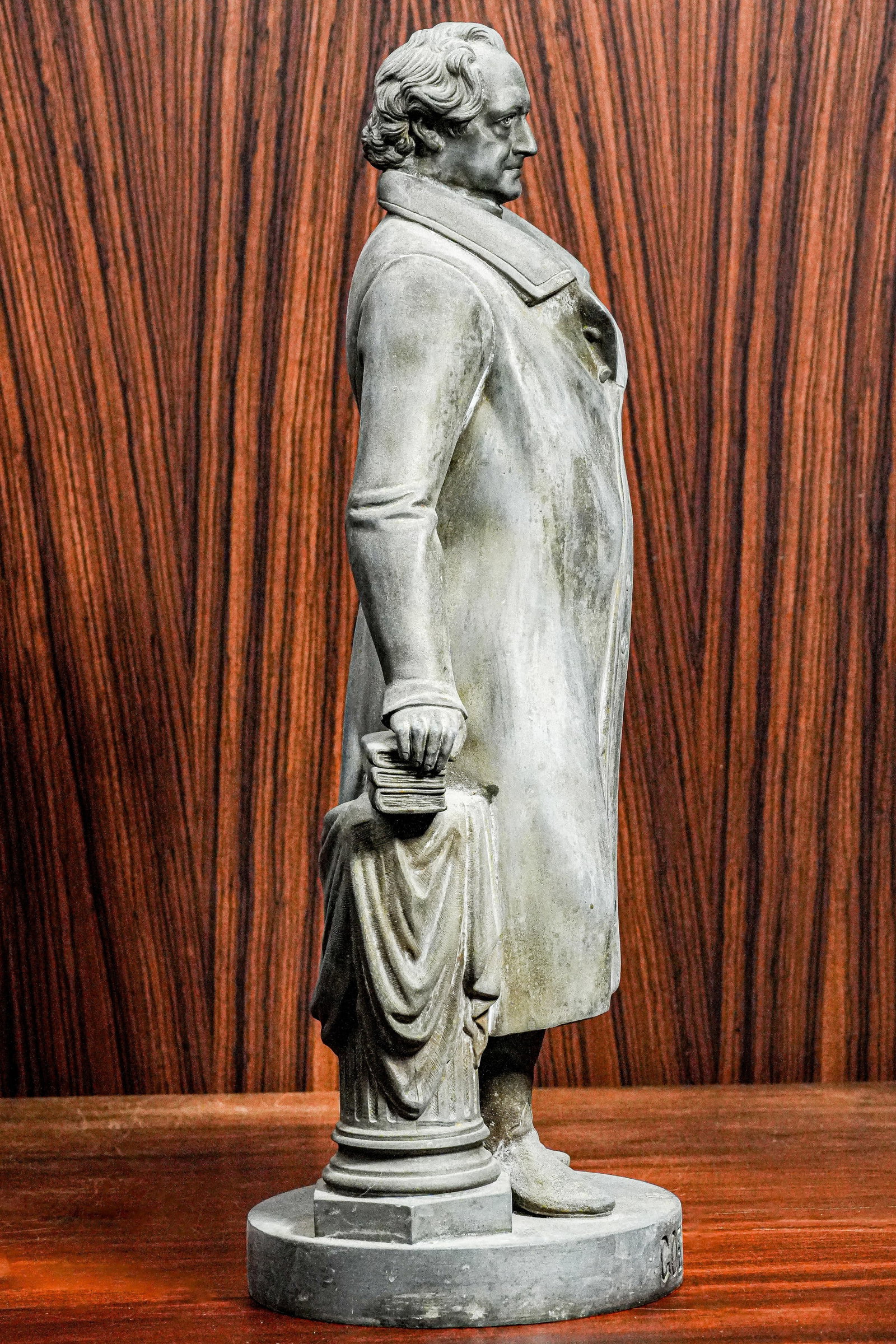 Large Spelter Metal Antique Victorian Statue Sculpture Goethe - 6