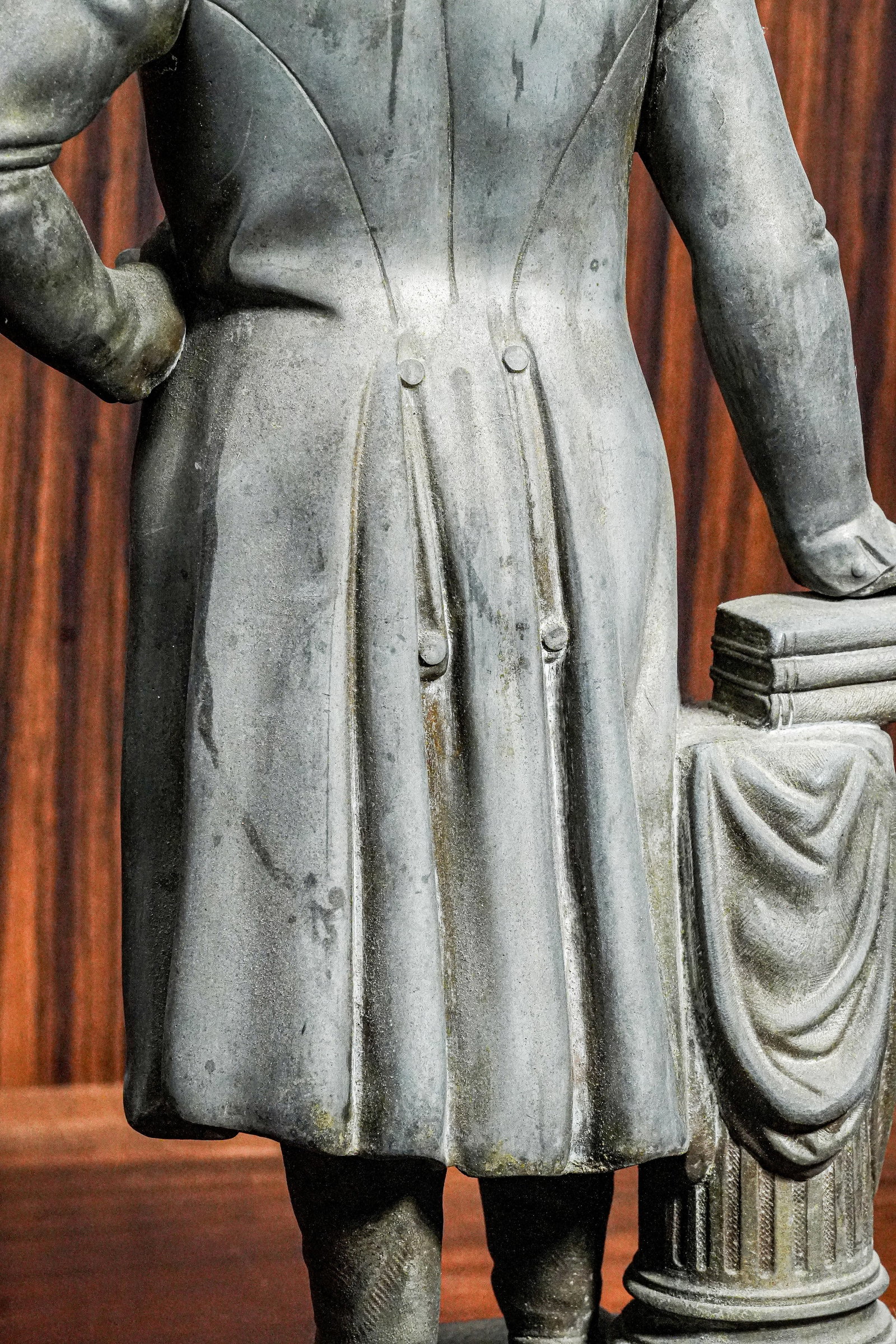 Large Spelter Metal Antique Victorian Statue Sculpture Goethe - 7