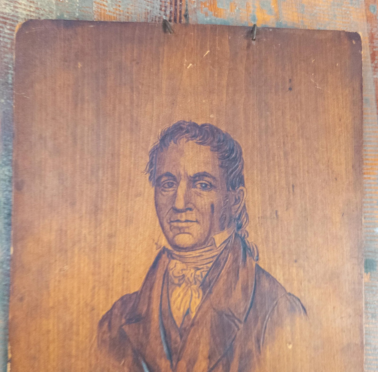 19th Century American Pyrography Portrait of a Gentleman by Robert Ball Hughes - 2