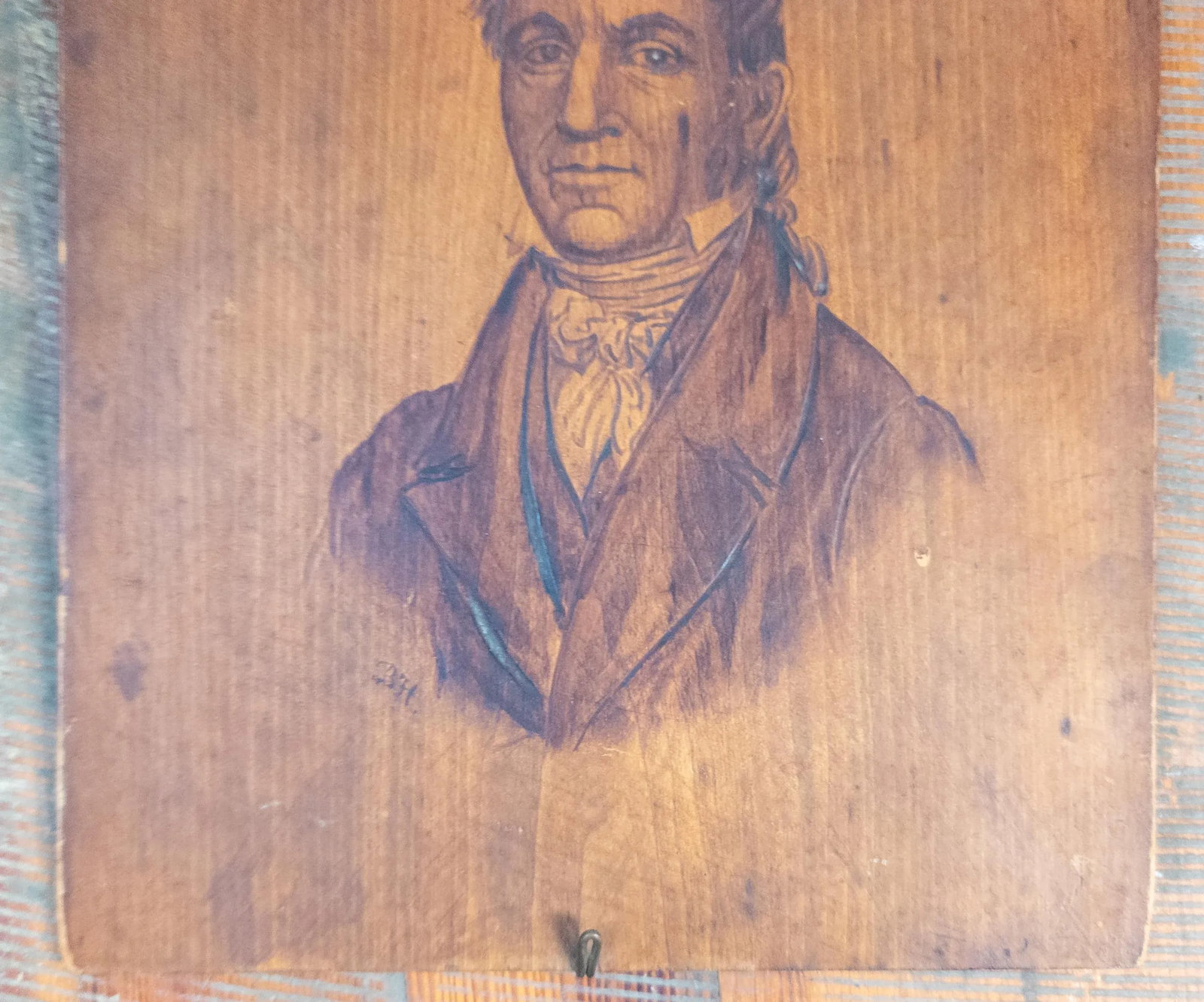 19th Century American Pyrography Portrait of a Gentleman by Robert Ball Hughes - 3