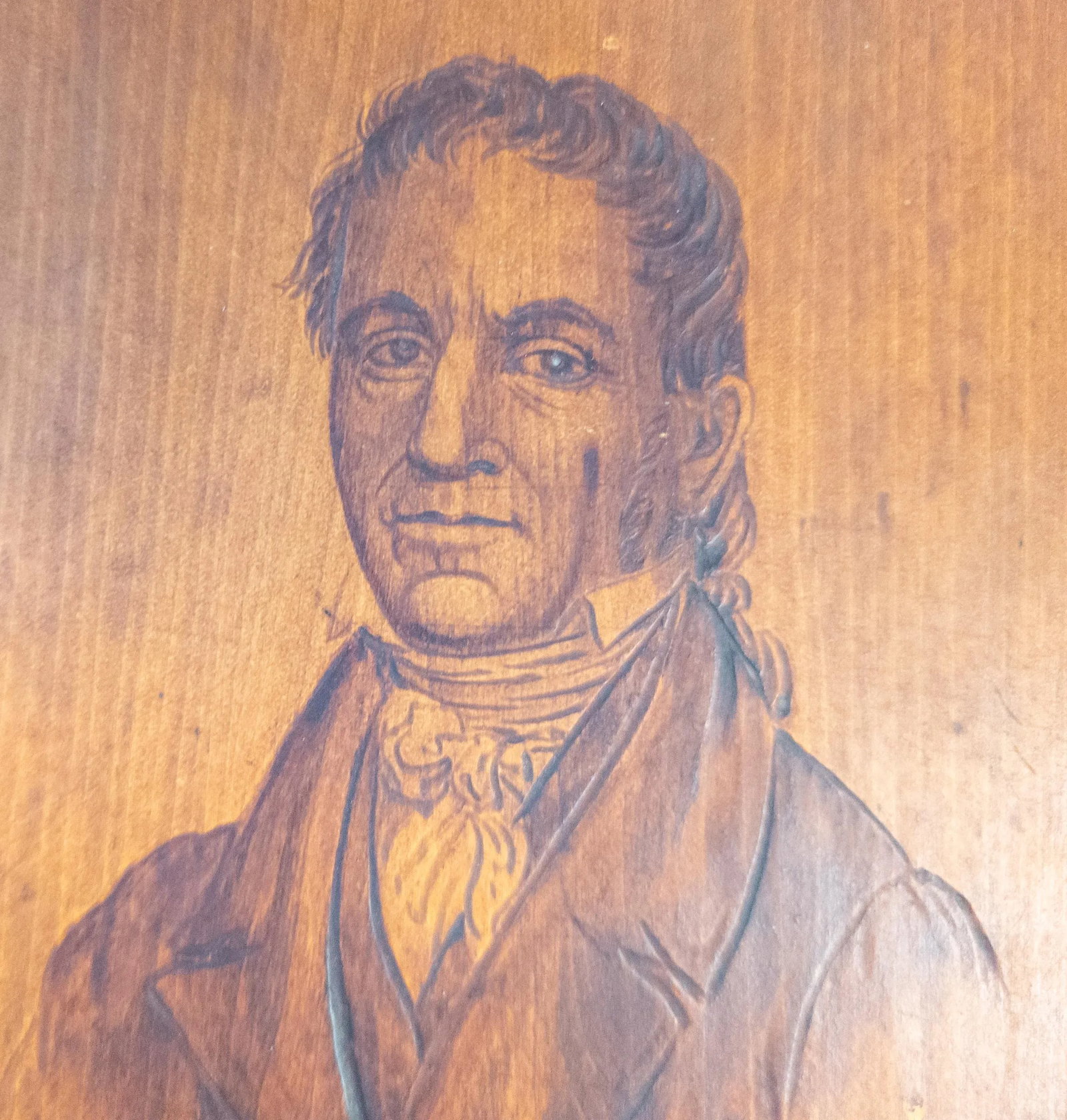 19th Century American Pyrography Portrait of a Gentleman by Robert Ball Hughes - 4
