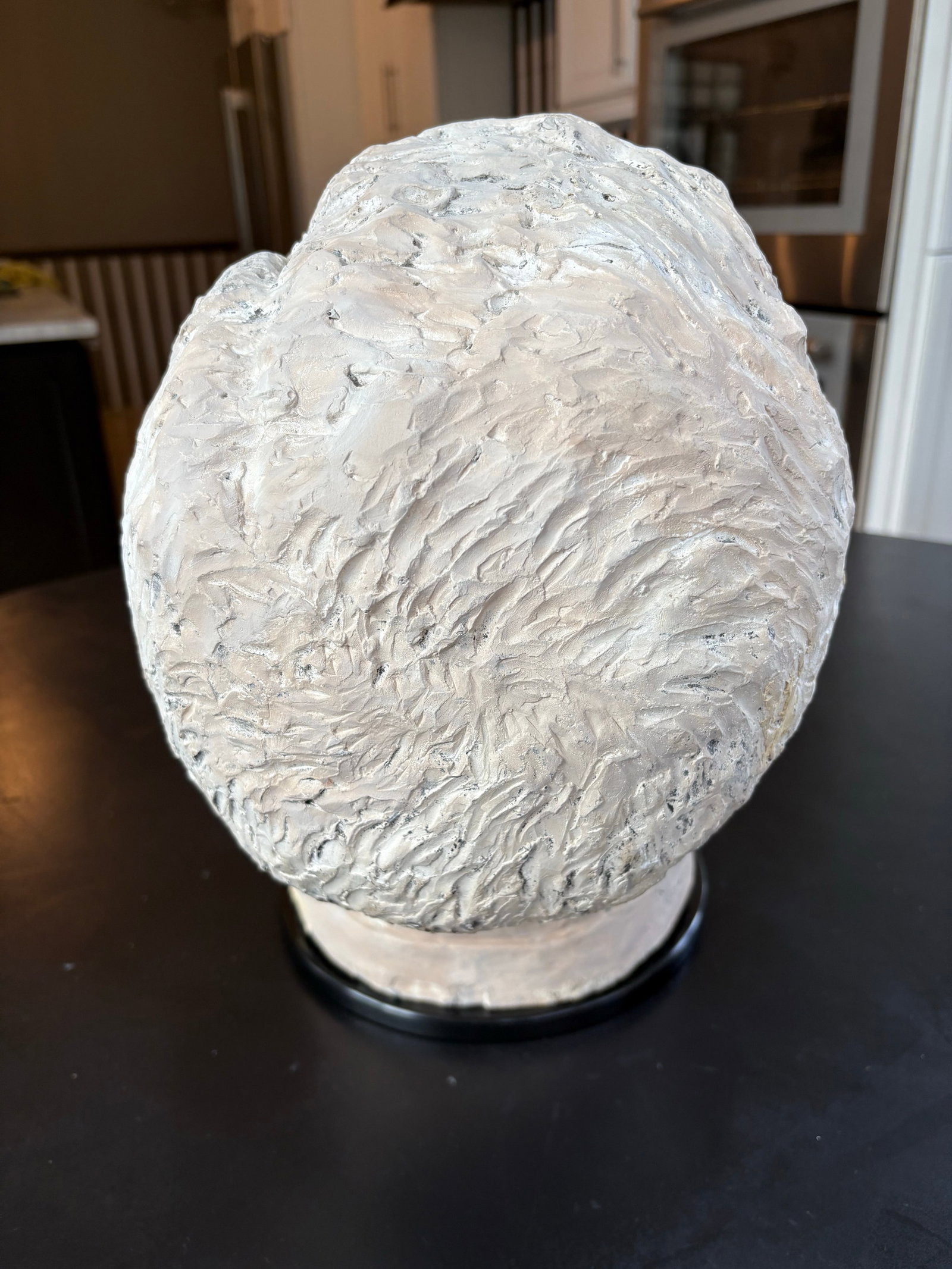 1960s Large Plaster Bust of a Man in Contemplation - 6