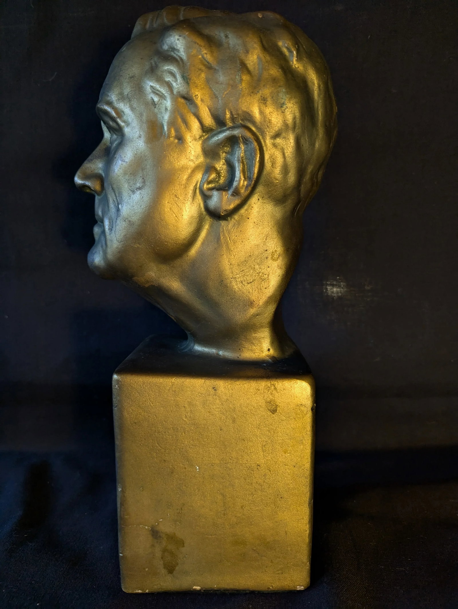 Gilt Plaster Head of Franklin Roosevelt - 2