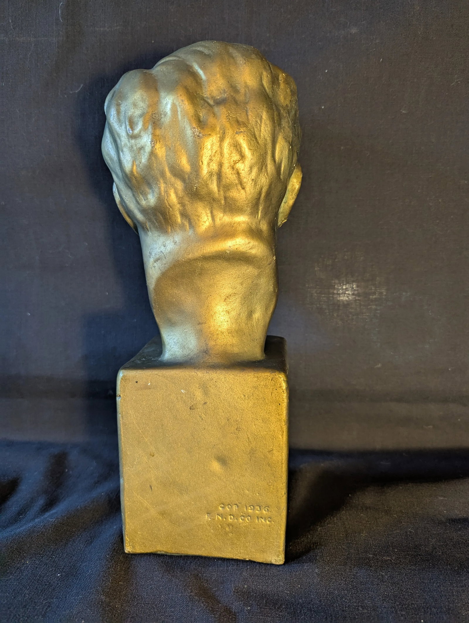 Gilt Plaster Head of Franklin Roosevelt - 3