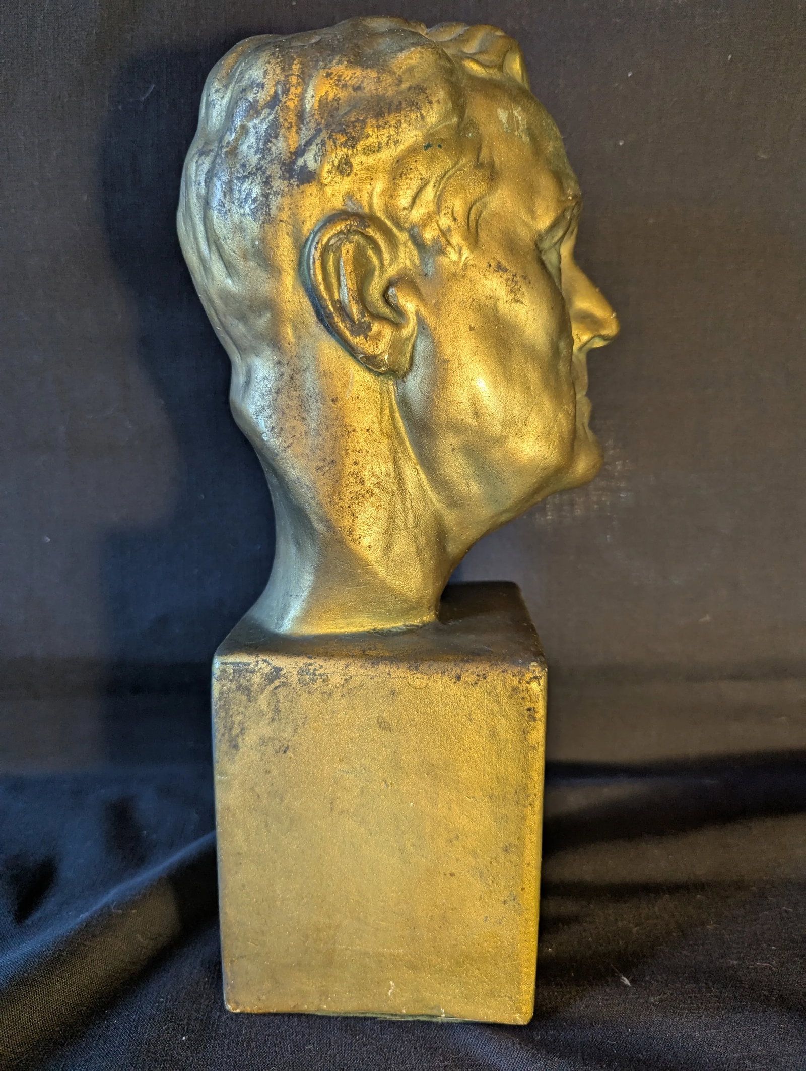 Gilt Plaster Head of Franklin Roosevelt - 6