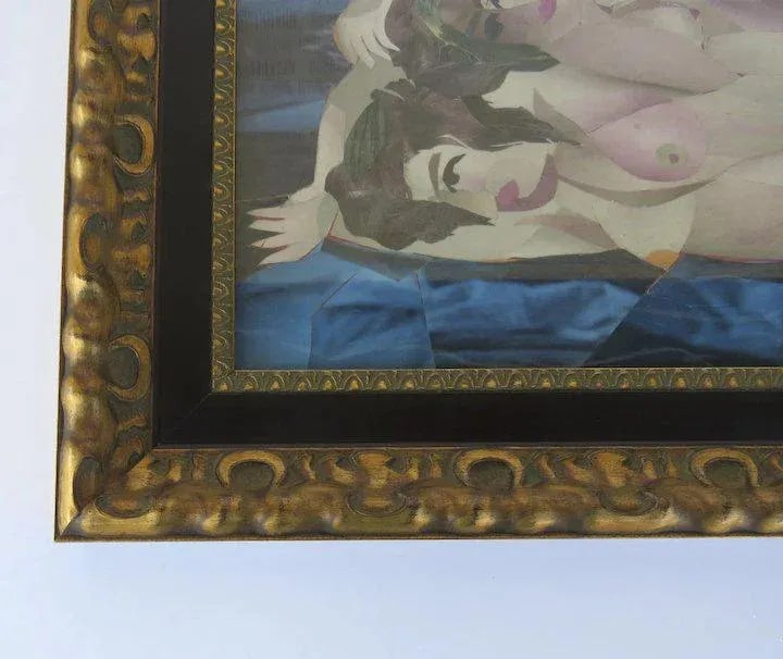 Mid 20th Century Figurative Abstract Nude Collage by Edgar Britton, Framed - 6