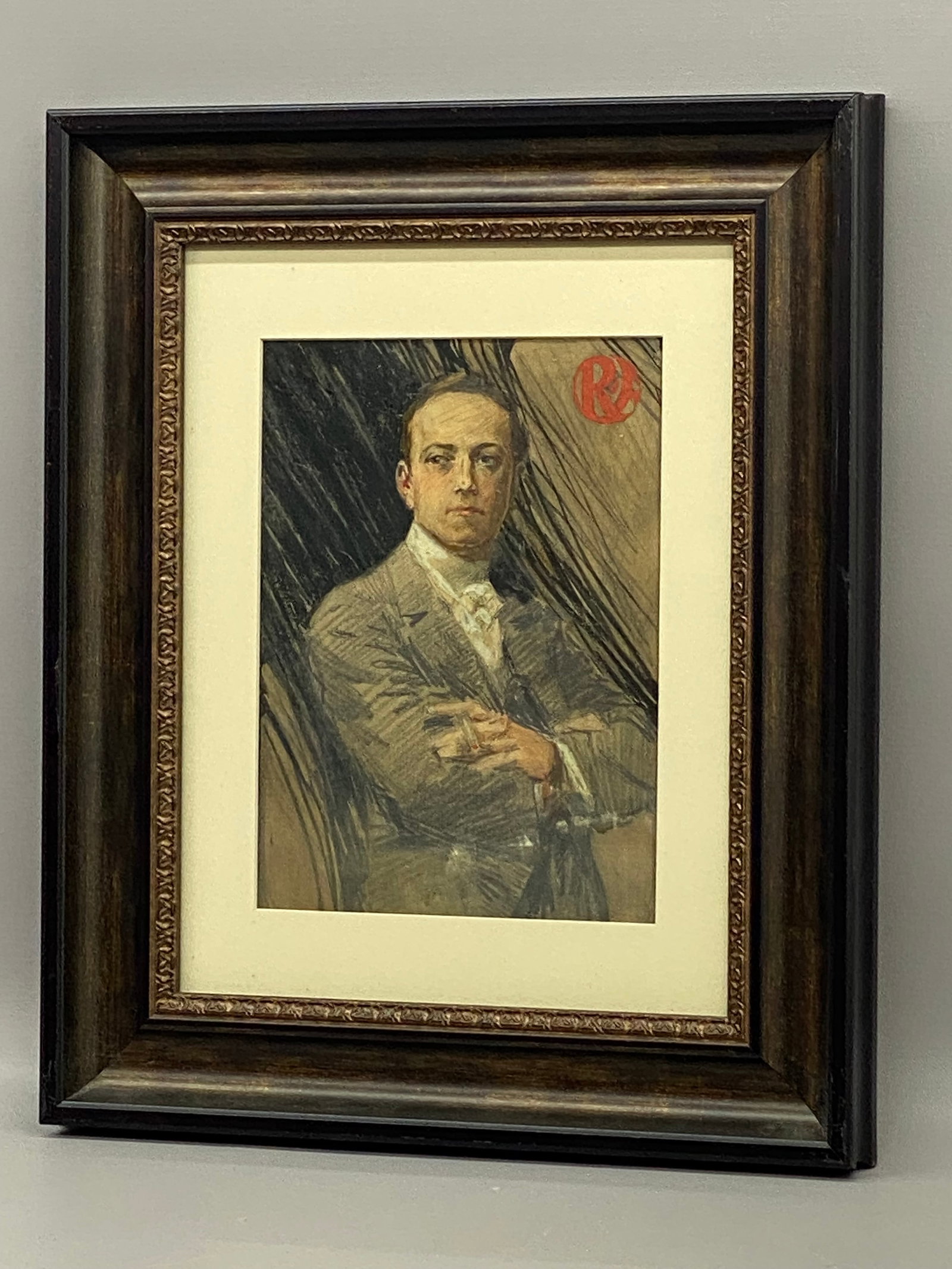 Art Deco Period Illustration of a Man Smoking - 2