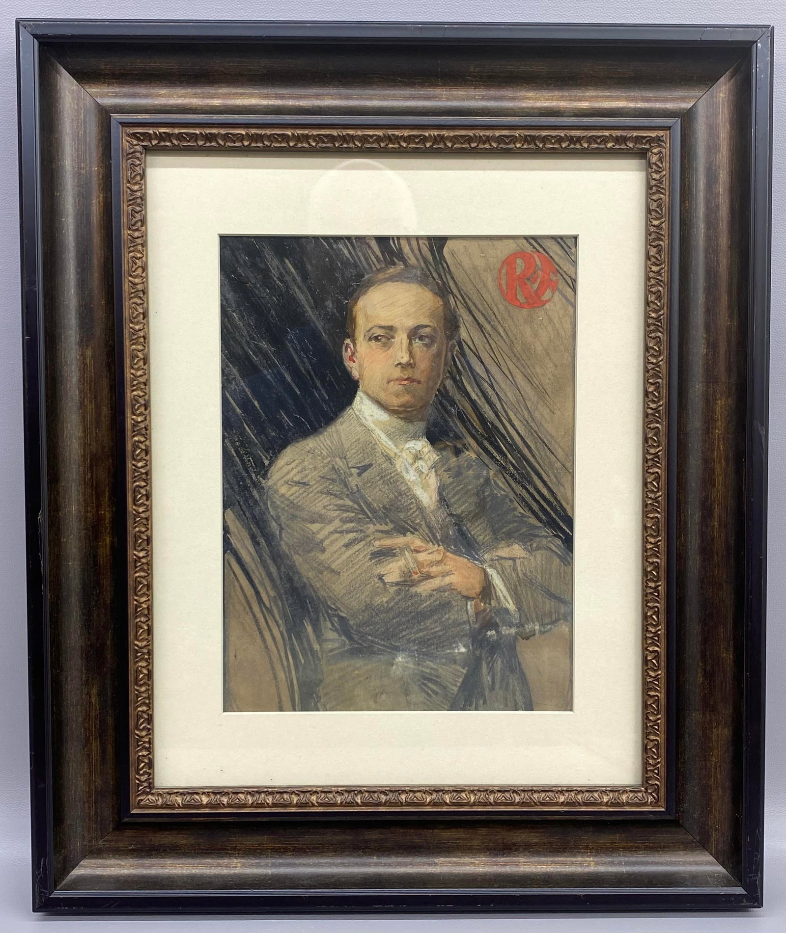 Art Deco Period Illustration of a Man Smoking - 4