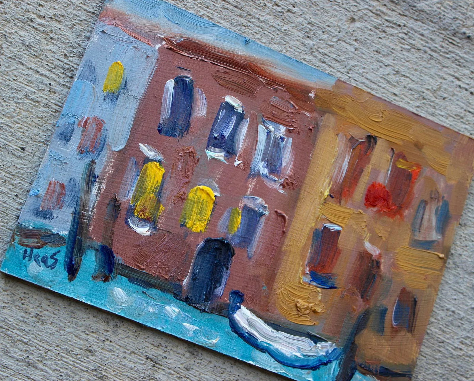 Modern Abstract Landscape Seascape - Venice Oil Painting - 3