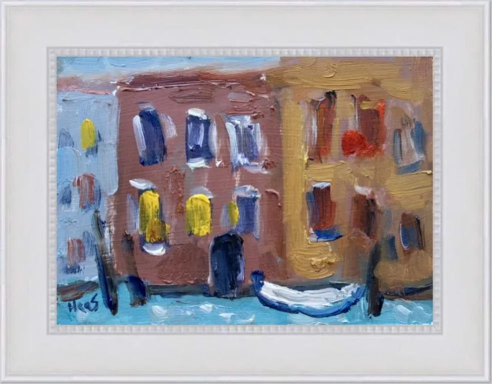 Modern Abstract Landscape Seascape - Venice Oil Painting - 5