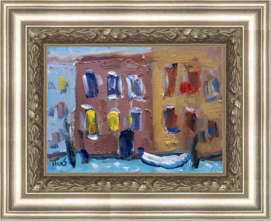 Modern Abstract Landscape Seascape - Venice Oil Painting - 8