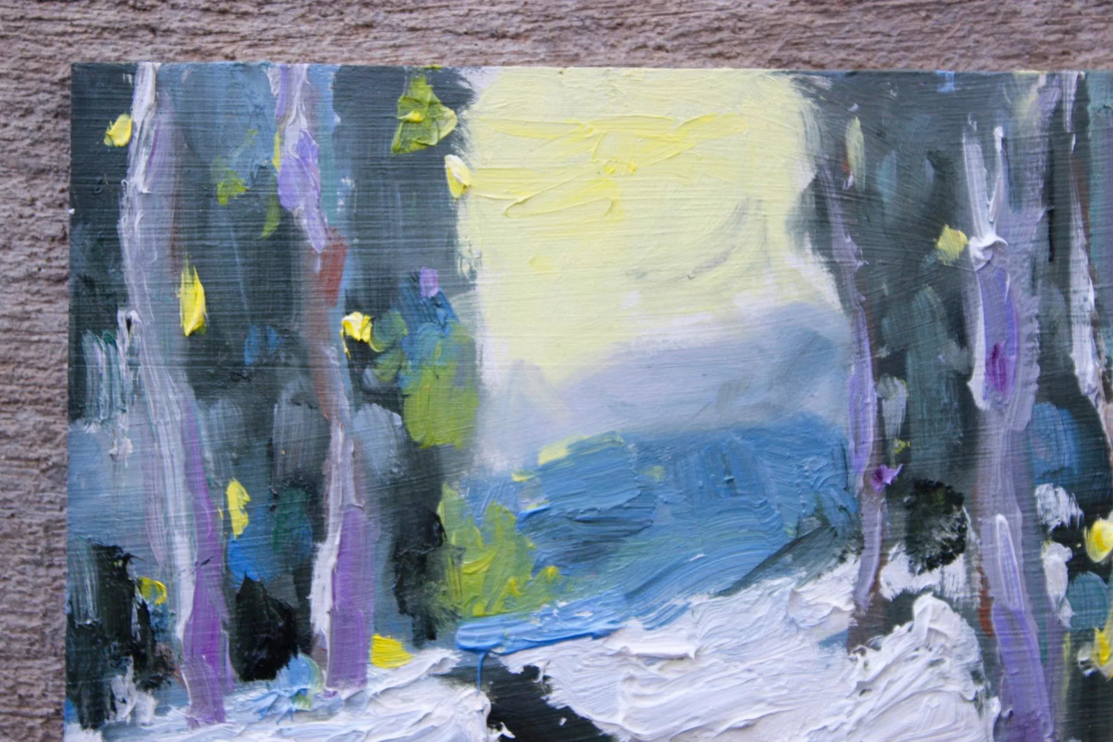 Last Light, Contemporary Winter Landscape Oil Painting by L Haas - 4