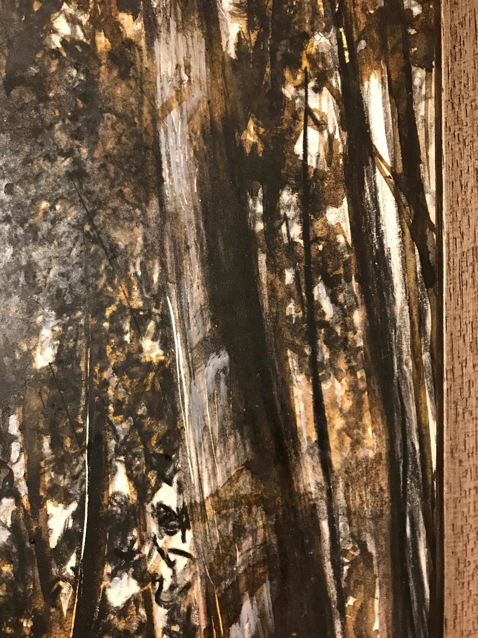 2009 Forest Landscape Tempera Painting on Board, Framed - 4