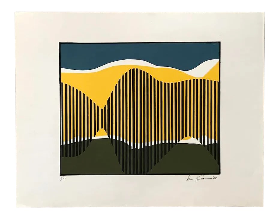 1967 Abstract Limited Edition Lithograph Numbered 18/50 by Don Cameron: Artist - Don Cameron Title - Abstract Composition Signed - hand signed lower right Limited Edition - 18/50 Year - 1967 Medium - Lithograph Frame - Unframed Artwork - 17.25" x 21.75" Condition - Very