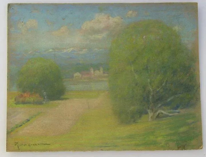 Mid 20th Century Landscape Pastel Drawing by Robert Alexander Graham - 10