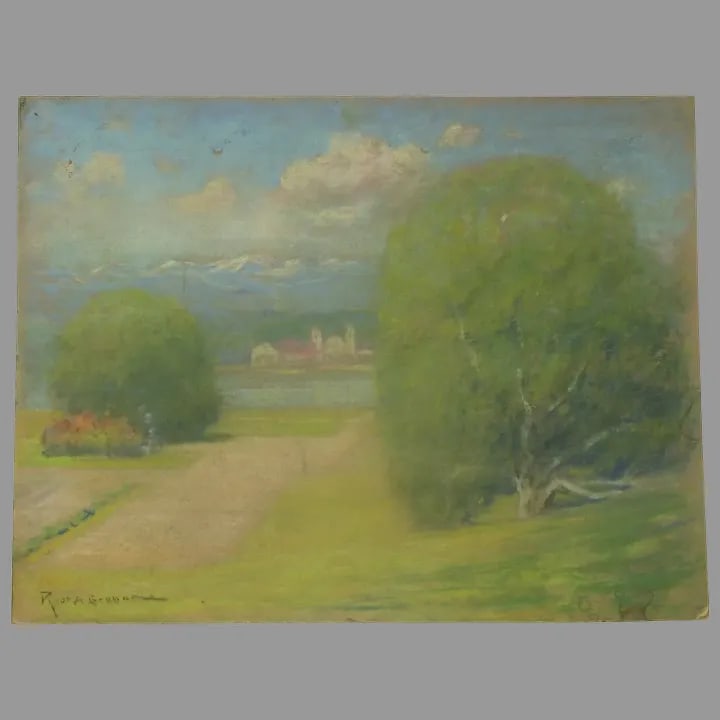 Mid 20th Century Landscape Pastel Drawing by Robert Alexander Graham - 11