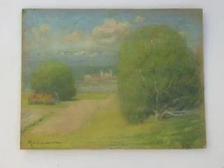 Mid 20th Century Landscape Pastel Drawing by Robert Alexander Graham - 3