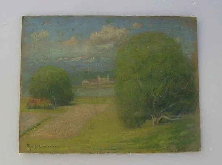 Mid 20th Century Landscape Pastel Drawing by Robert Alexander Graham - 6