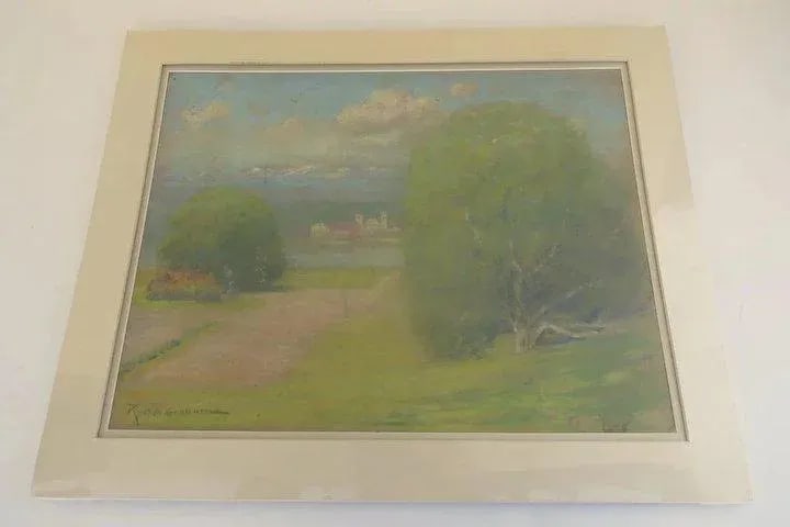 Mid 20th Century Landscape Pastel Drawing by Robert Alexander Graham - 9