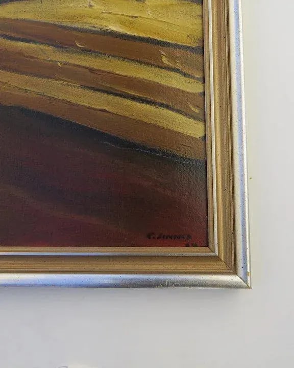 Late 20th Century Large Painting on Artist Board by Ernest Sinnes Signed and Dated - 7