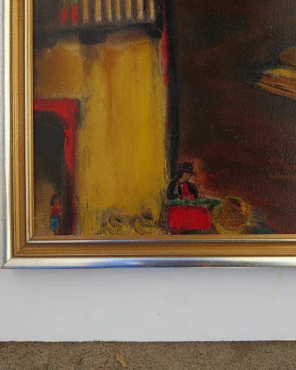 Late 20th Century Large Painting on Artist Board by Ernest Sinnes Signed and Dated - 9