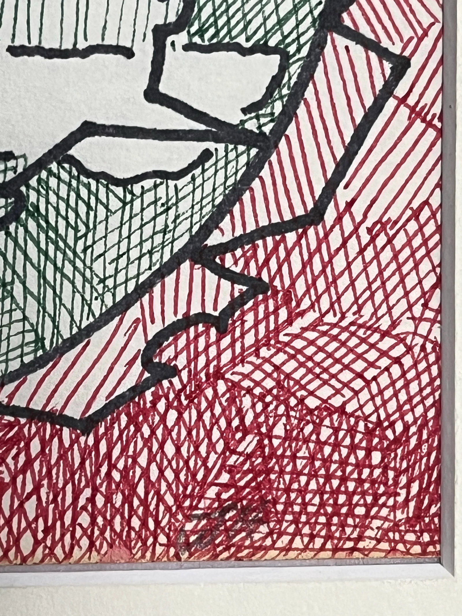 Vintage Modernist Abstract Landscape Drawing by Jewel Vintage Modernist Abstract Drawing by Jewel Ha - 5