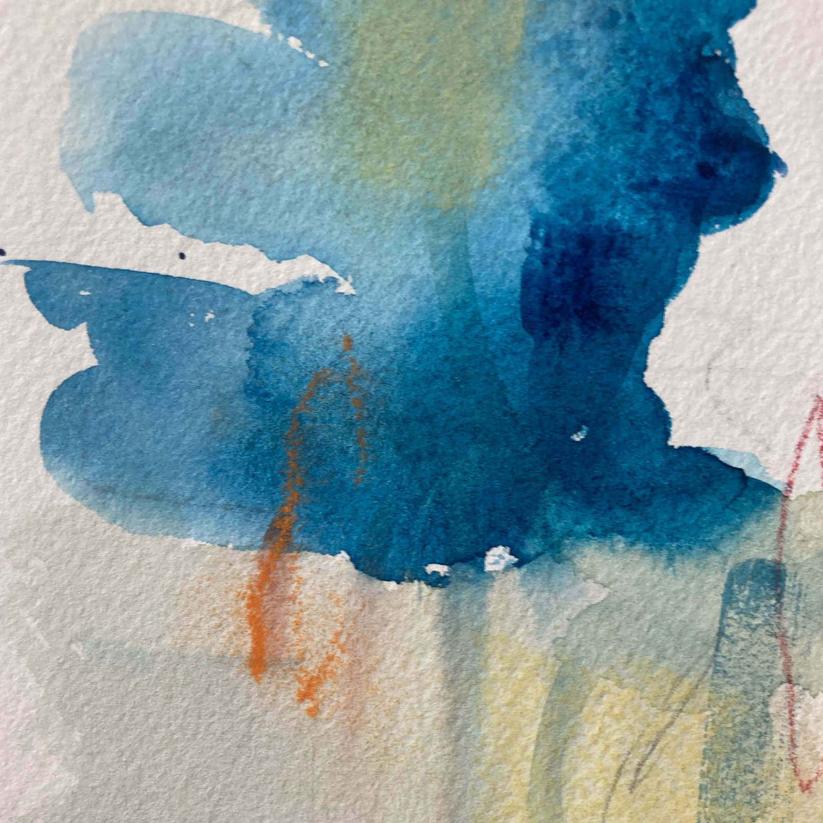 Original Contemporary Abstract Watercolor and Mixed-Media Painting on Paper Titled "Hidden Agenda" - 4